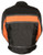Milwaukee Leather men's textile racer jacket with removable armor and reflective orange stripe