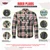 Men’s flannel motorcycle shirt with Kevlar® aramid fiber reinforcement