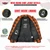 Orange flannel motorcycle shirt with Kevlar aramid fiber reinforcement