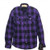 Ladies Armored Motorcycle Flannel Shirt,  Purple & Black