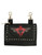 Unik leather biker purse with red tribal heart design and belt clip attachment Unik leather biker purse with red tribal heart design and belt clip attachment