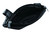 Classic black leather concealed carry belt bag with adjustable shoulder strap, compact design, and multiple compartments