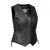 Unik Ladies Zip-Front Leather Motorcycle Vest in Black with Side Lace and Concealed Carry Pockets