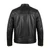 UNIK leather motorcycle jacket with reflective back stripe