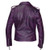 Back view of Unik Distressed Purple Leather Motorcycle Jacket highlighting clean panel design Back view of Unik Distressed Purple Leather Motorcycle Jacket highlighting clean panel design