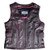 Unik Ladies Purple Leather Motorcycle Vest with zip front closure and premium cowhide leather