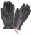 Unik women's motorcycle gloves with purple trim and insulated cowhide leather