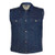 Men's Classic Blue Denim Collar Motorcycle Vest, Unlined Men's Classic Blue Denim Collar Motorcycle Vest, Unlined