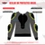Men's black and white plaid UNIK Kevlar armored flannel motorcycle shirt