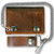 USA-made distressed brown leather biker chain wallet with snap closure and silver chain
