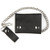 Black deluxe leather chain wallet USA made cowhide tri-fold Black deluxe leather chain wallet USA made cowhide tri-fold