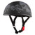 matte black smallest DOT motorcycle beanie helmet with skull graphic and quick-release chin strap matte black smallest DOT motorcycle beanie helmet with skull graphic and quick-release chin strap