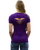 Back showcasing slit back design of Purple Wicked Bling Shirt by Liberty Wear