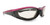 Pink and black transitional lens motorcycle glasses featuring rhinestone accents and padded foam for comfort