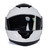 Milwaukee modular flip up motorcycle helmet in gloss white with a clear protective face shield