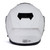 Milwaukee gloss white flip up full face helmet featuring a streamlined aerodynamic shell design