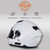 Milwaukee 'Breeze' White Motorcycle Flip-Up Helmet w/ Drop Down Visor