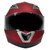 Milwaukee modular flip up motorcycle helmet in gloss red with a clear face shield