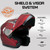 Milwaukee Red Motorcycle Helmet, Flip-Up