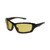 Square Lens Yellow Padded Motorcycle Glasses