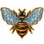 Hot Leathers Honey Bee patch – 3.5×3 inch embroidered design, ideal for jackets or vests