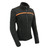 Milwaukee Leather Ladies Fleece Motorcycle Jacket in black with orange chest stripe and quilted detailing