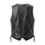 Back View of Unik Ladies Soft Leather Motorcycle Vest with Adjustable Side Lacing