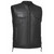 Unik Men's Black Leather Motorcycle Club Vest with side laces and snap front closure