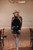 Women’s USA made Liberty Wear sequin lace long sleeve shirt with decorative sparkle detail and stylish fitted silhouette for night outings