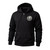 Men's reflective Second Amendment motorcycle hoodie by Unik black biker pullover for night riding