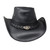 Skull Embossed Black Leather Cowboy Hat with Braided Band by Bullhide