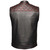 premium leather motorcycle vest red diamond pattern concealed carry feature