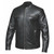 Unik mens lightweight lambskin leather moto jacket in black