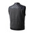 Back View of Unik Black & Blue Paisley Denim & Leather Club Vest