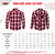Unik men's red and white Kevlar flannel motorcycle riding shirt protective biker gear