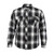 Heavyweight white and black flannel shirt with Kevlar & concealed carry