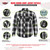 Armored black white flannel motorcycle riding shirt with Kevlar lining and concealed carry pockets