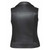 Ladies Leather Biker Vest w/ Collar & Studs by Derringer
