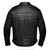 Back view of Unik Grizzly leather motorcycle jacket showing venting