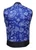 Blue Paisley Lined Men's Club Style Leather Motorcycle Vest