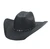 20X black straw cowboy hat by Bullhide Hats western vented design