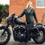 Distressed Brown Leather Biker Jacket for Women