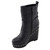Women’s riding boots with platform wedge heel biker style
