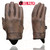 Brown leather motorcycle riding gloves with gel palm