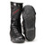 Black leather sport motorcycle riding boots with reinforced ankle support