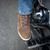 Milwaukee Leather motorcycle sneakers styled with jeans for casual biker look