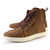 Brown leather motorcycle riding shoes with ankle support