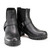 Women's black leather short harness riding boots