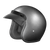 Gun Metal Grey Metallic Cruiser Motorcycle Helmet