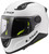 LS2 white youth full-face motorcycle helmet front view with clear visor